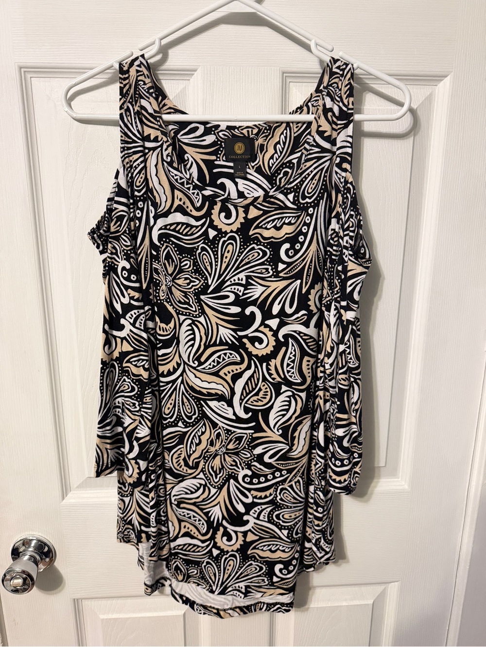 JM Collection Cold-Shoulder Tunic - Picture 2 of 8